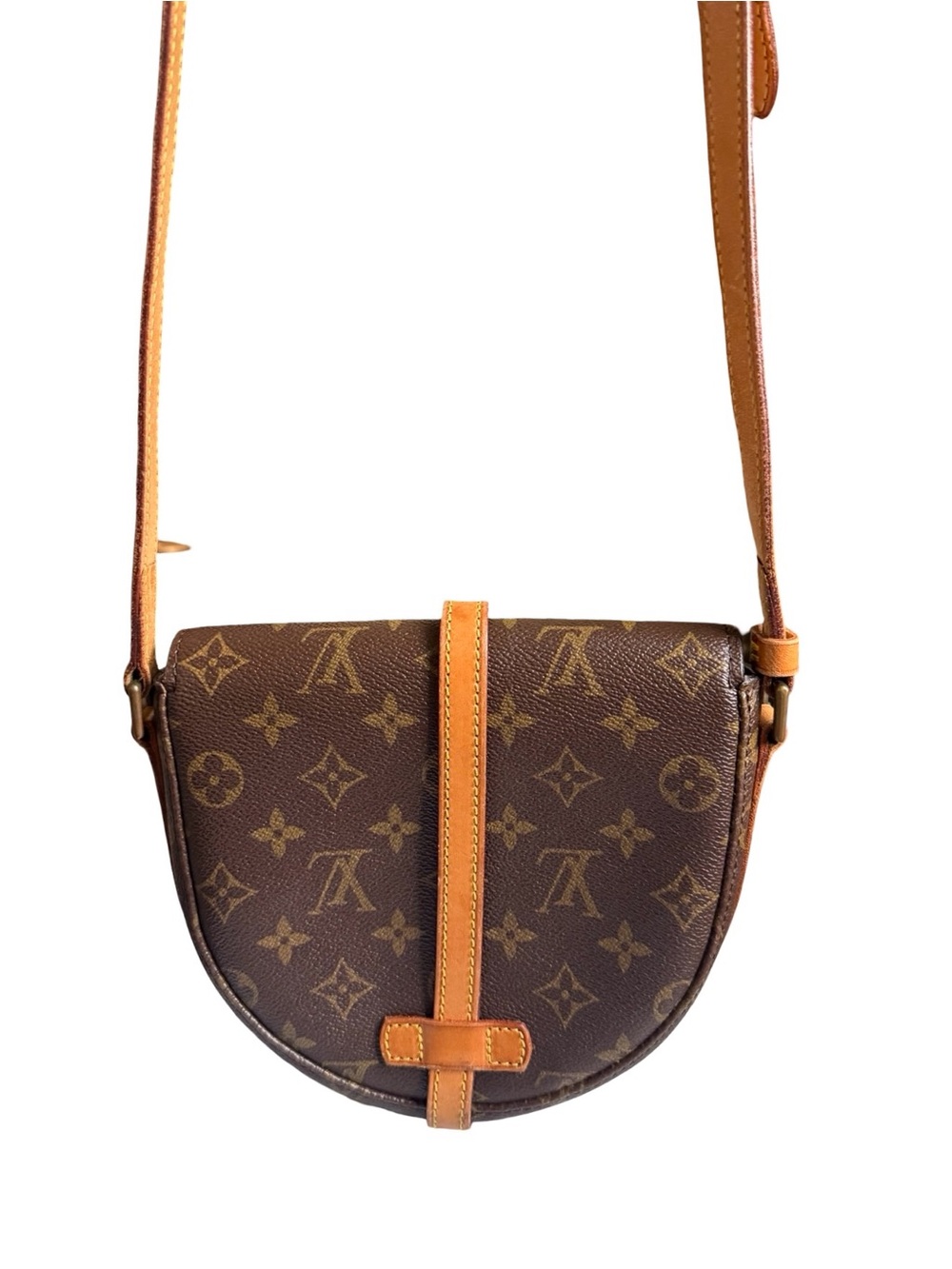 Louis Vuitton Vintage Chantilly Monogram Canvas Crossbody Saddle Bag - Picture 5 of 17